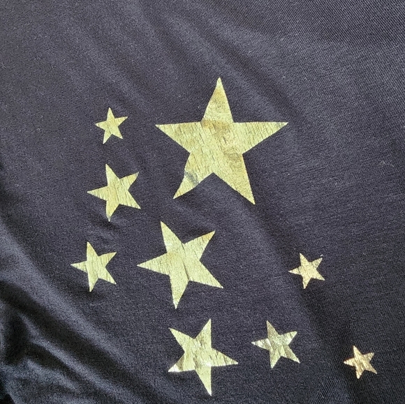 Blue "Stars, Stripes and Sleepless Nights" Top, Women's Small (Maternity) - Picture 4 of 8